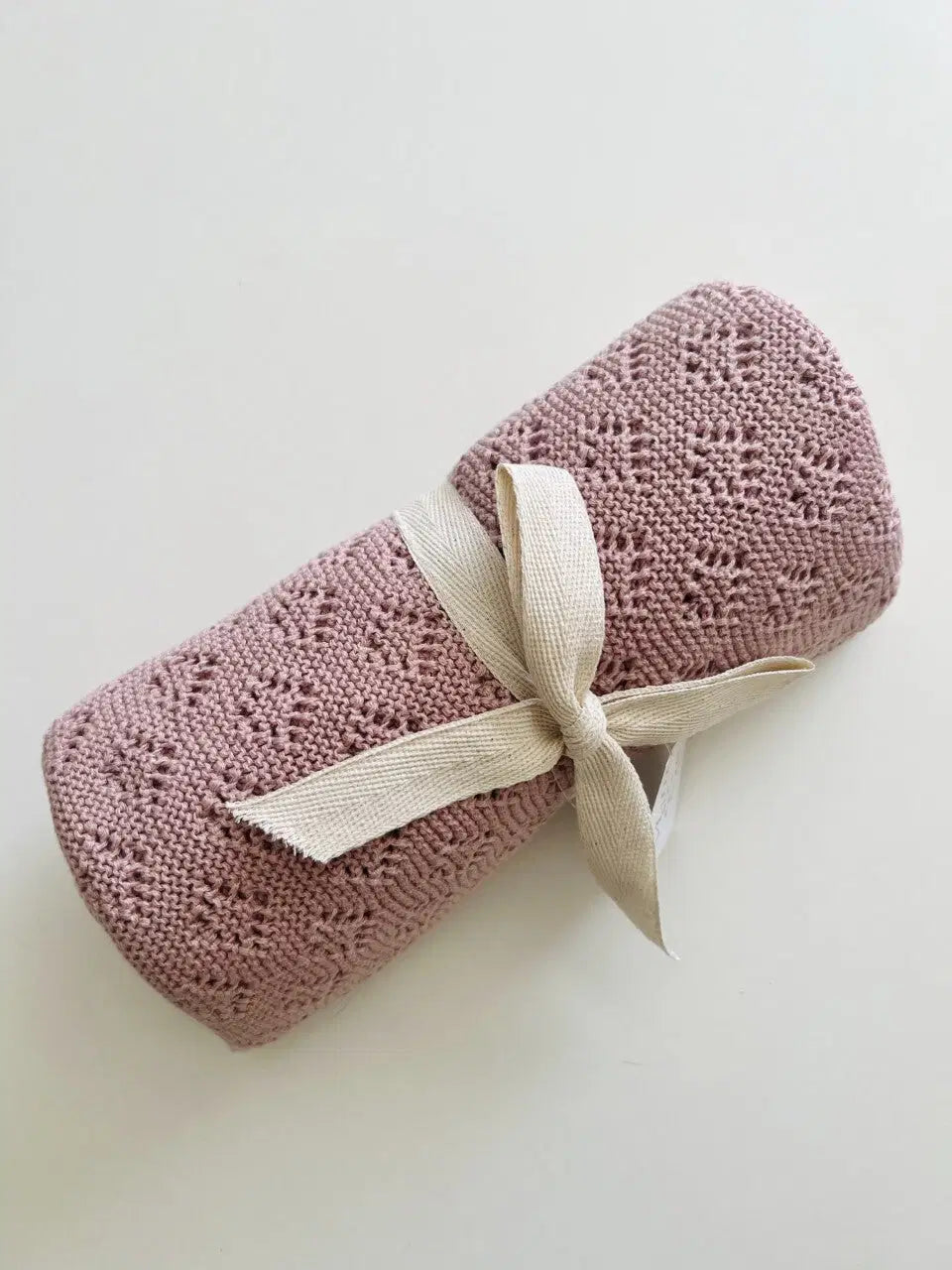Mini & Me Diamond Knit Baby Blanket Blush