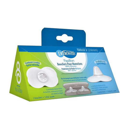 Dr Brown’s Nipple Shields Size 2 with Steriliser Case 2 Pack