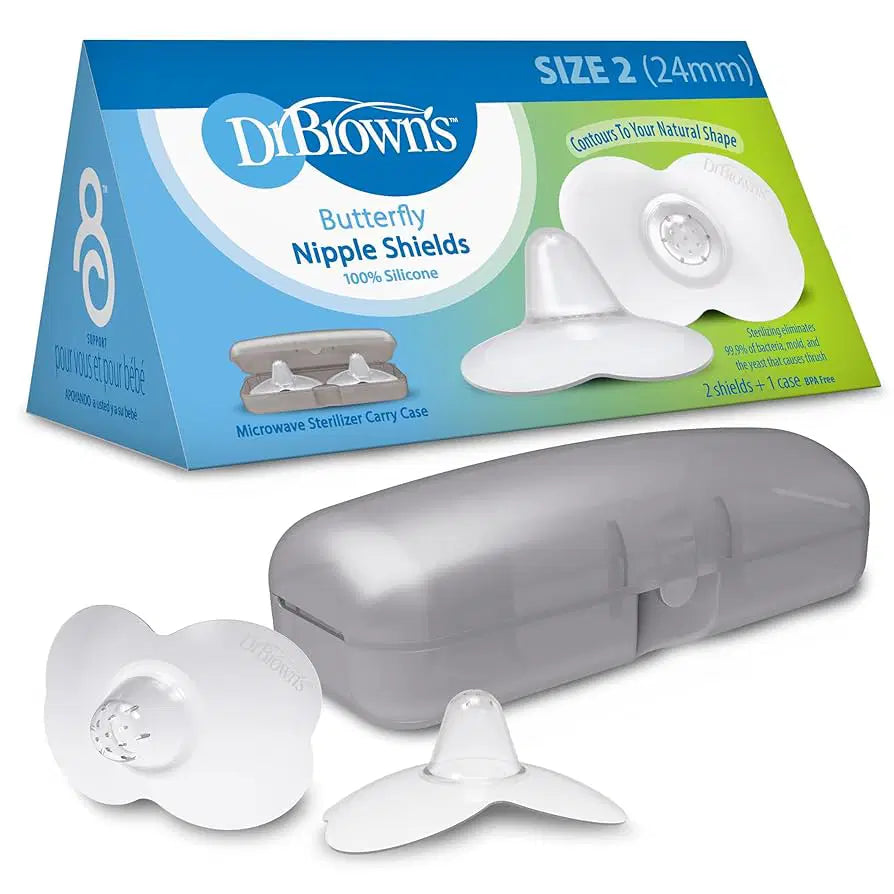 Dr Brown’s Nipple Shields Size 2 with Steriliser Case 2 Pack