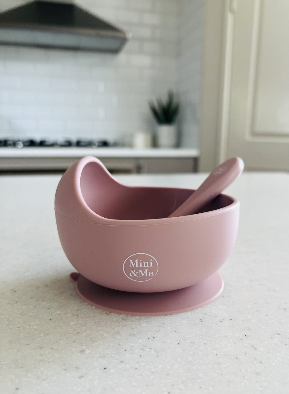 Mini & Me Wave Bowl & Spoon Cherry