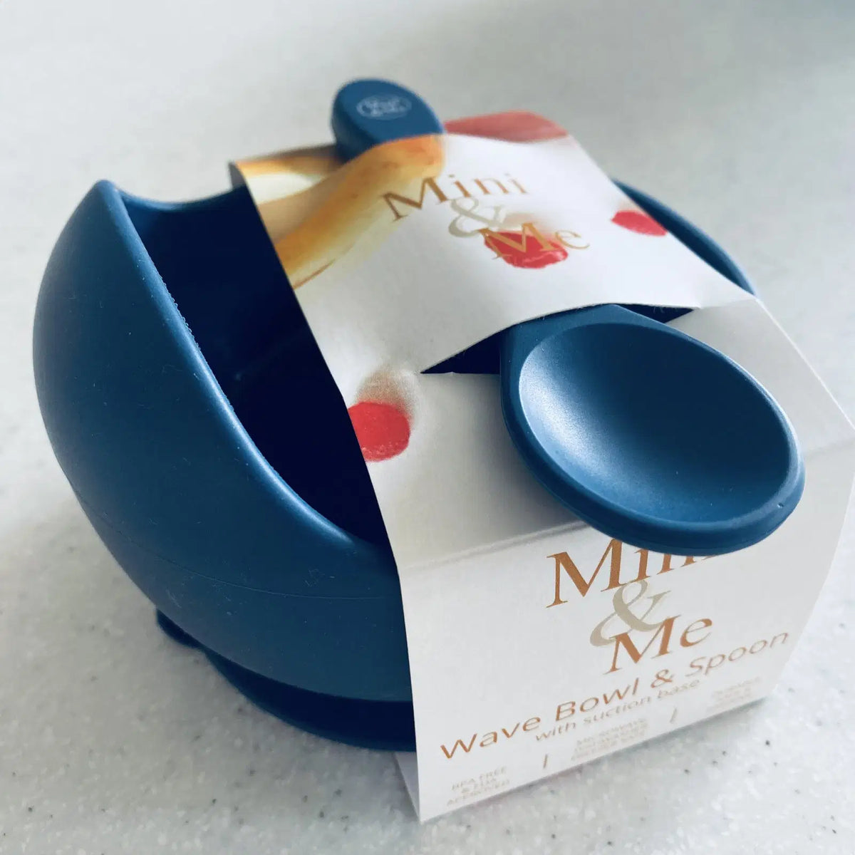 Mini Me Wave Bowl Spoon Blueberry