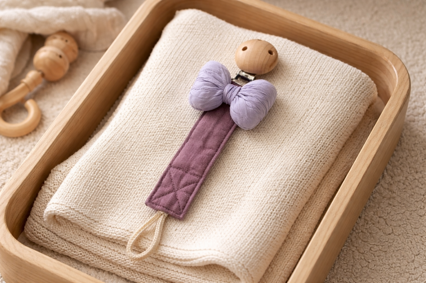 👉 Giggle Bubs, Luxe, Bow Dummy Clip