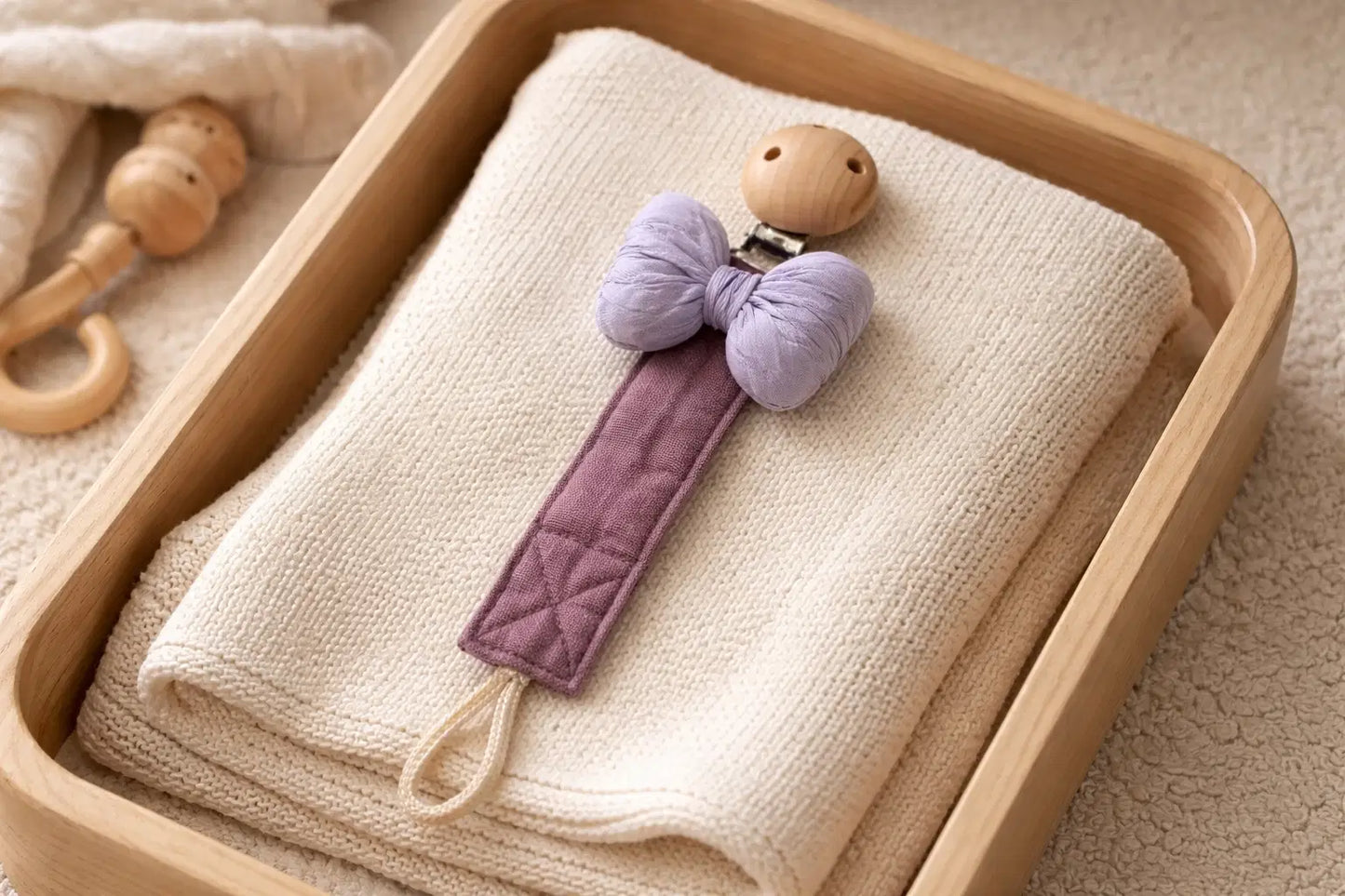 Giggle Bubs, Luxe, Bow Dummy Clip