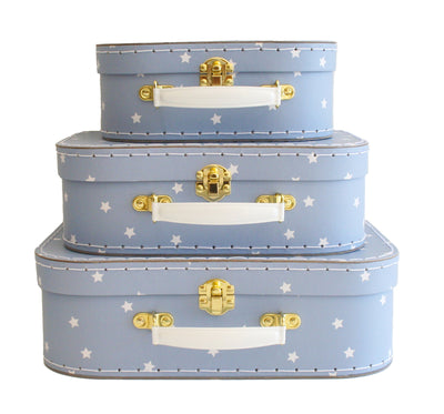 ALIMROSEWHOLESALE Kids Carry Case Set - Blue Stars