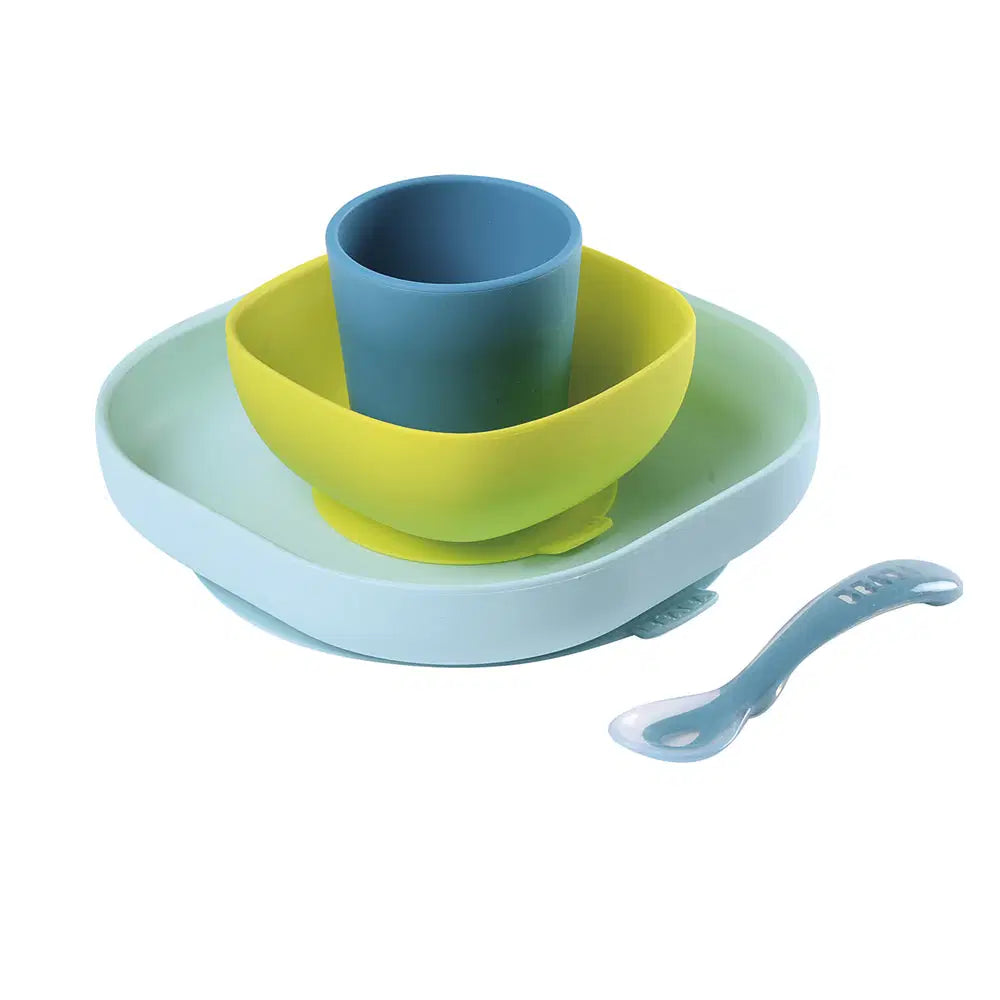 Beaba Silicone Suction Meal Set Blue