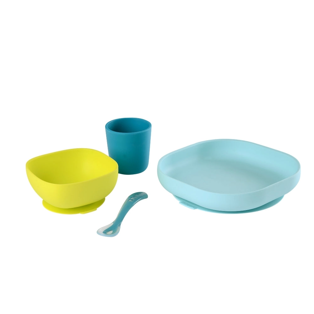 BEABA SILICONE SUCTION MEAL SET - BLUE