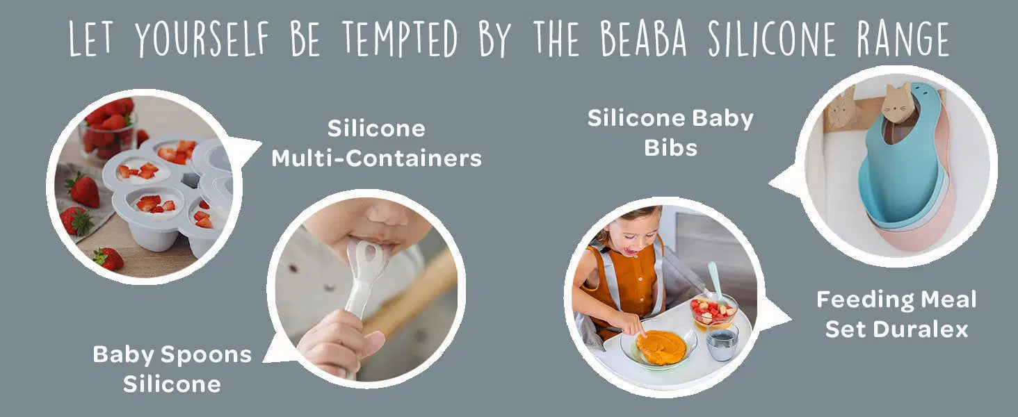 Beaba Silicone Suction Meal Set Eucalyptus