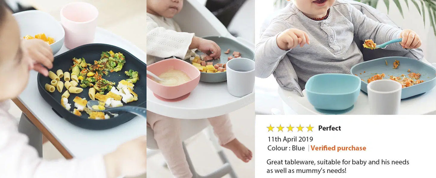 Beaba Silicone Suction Meal Set Eucalyptus