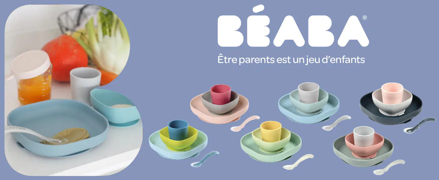 Beaba Silicone Suction Meal Set Eucalyptus