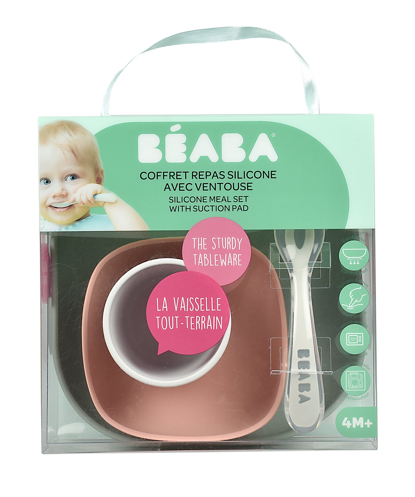 BEABA SILICONE SUCTION MEAL SET - EUCALYPTUS
