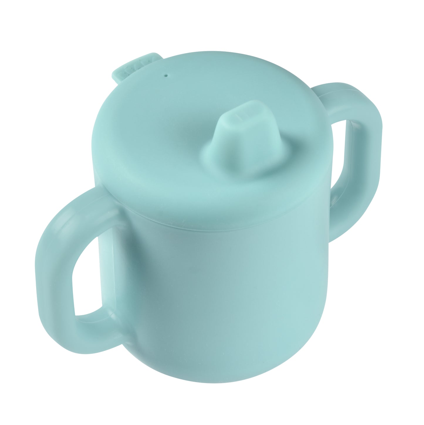 BEABA SILICONE LEARNING CUP WITH SPOUT LID - BLUE VENDOR