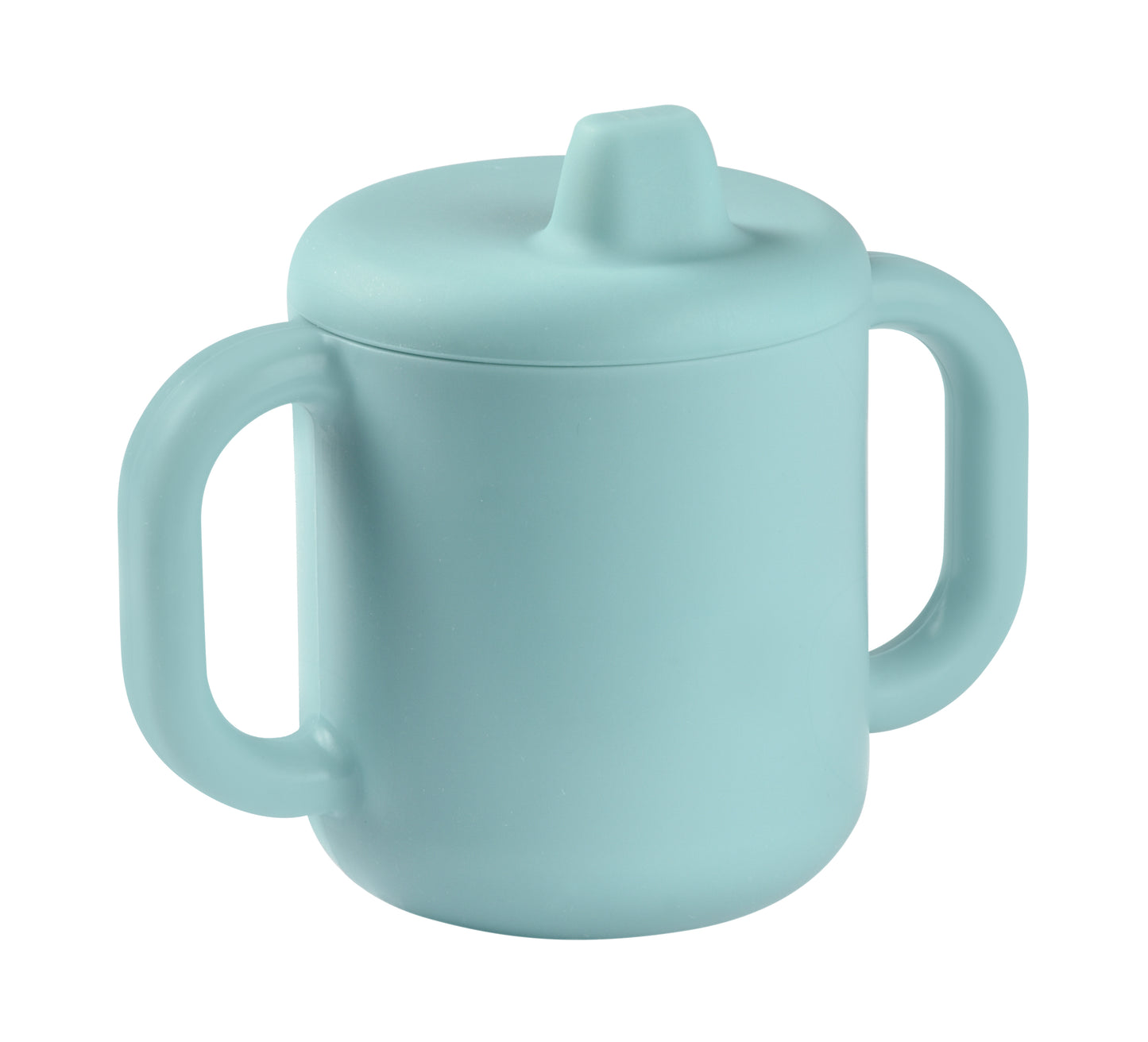 BEABA SILICONE LEARNING CUP WITH SPOUT LID - BLUE VENDOR