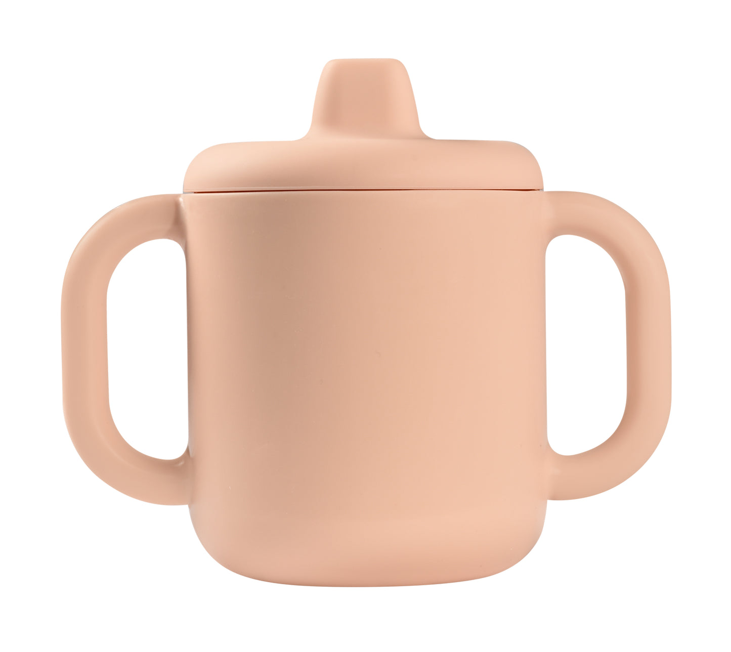 BEABA SILICONE LEARNING CUP WITH SPOUT LID - PINK