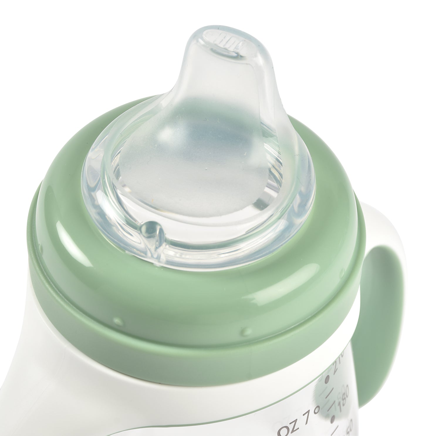 BEABA 2-IN-1 BOTTLE TO SIPPY LEARNING CUP 210ML - SAGE GREEN