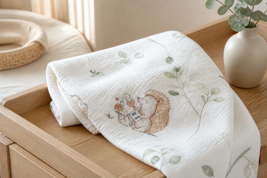 Giggle Bubs, “Fairy Garden” Baby Muslin Wrap