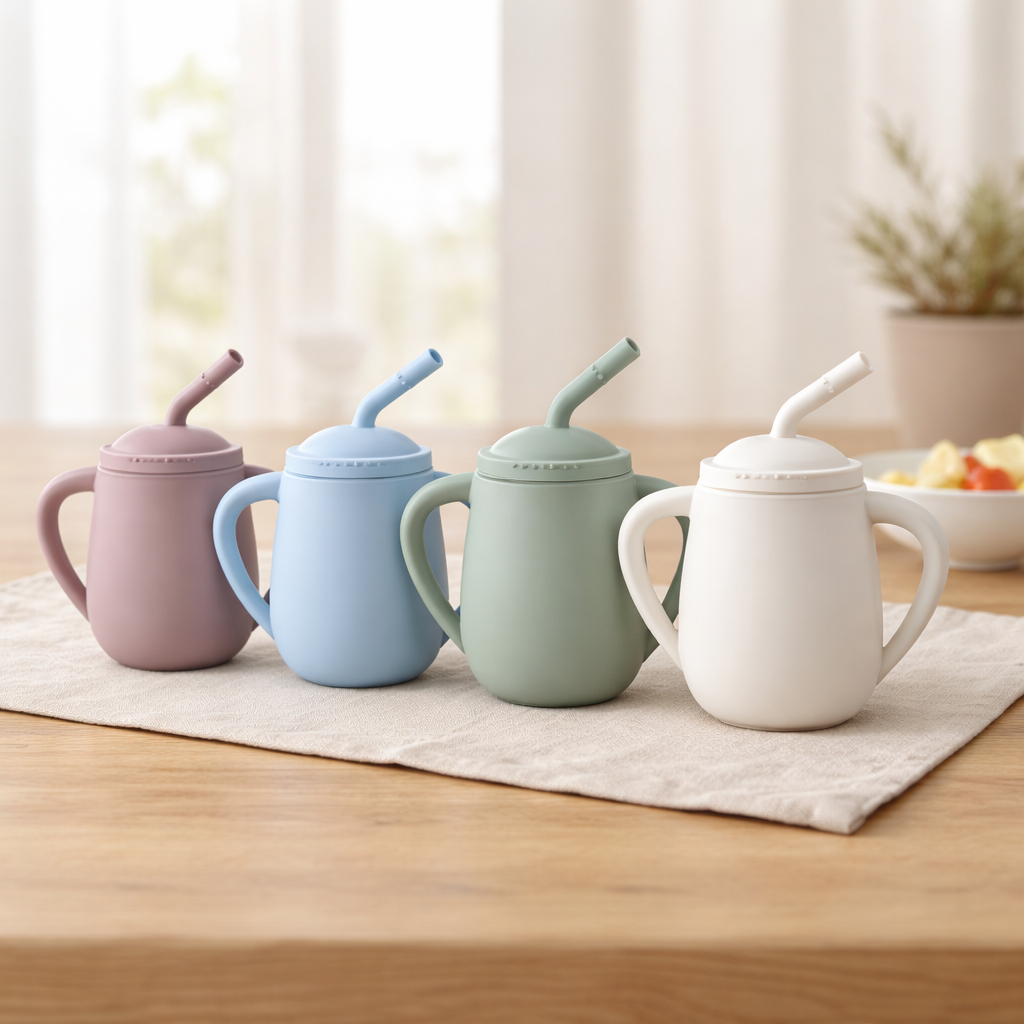 Giggle Bubs, EasySip Toddler Silicone Straw Cup