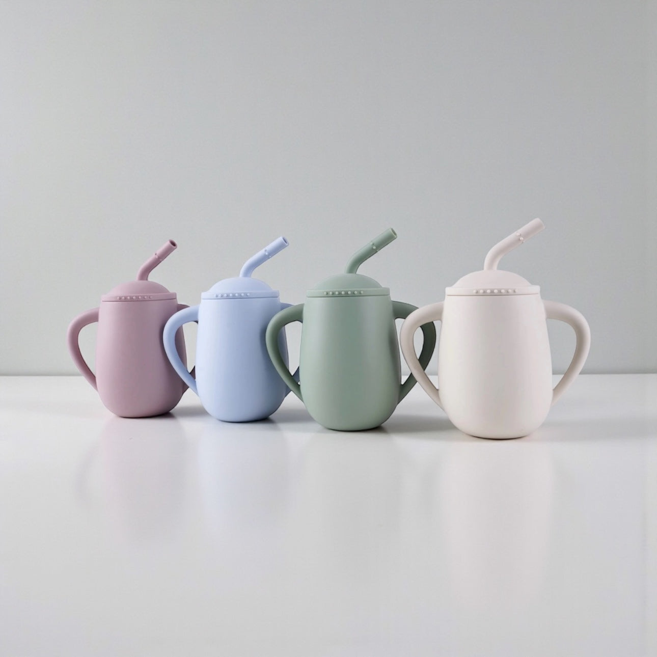 Giggle Bubs EasySip Silicone Straw Cup – Toddler Training Cup with Handles