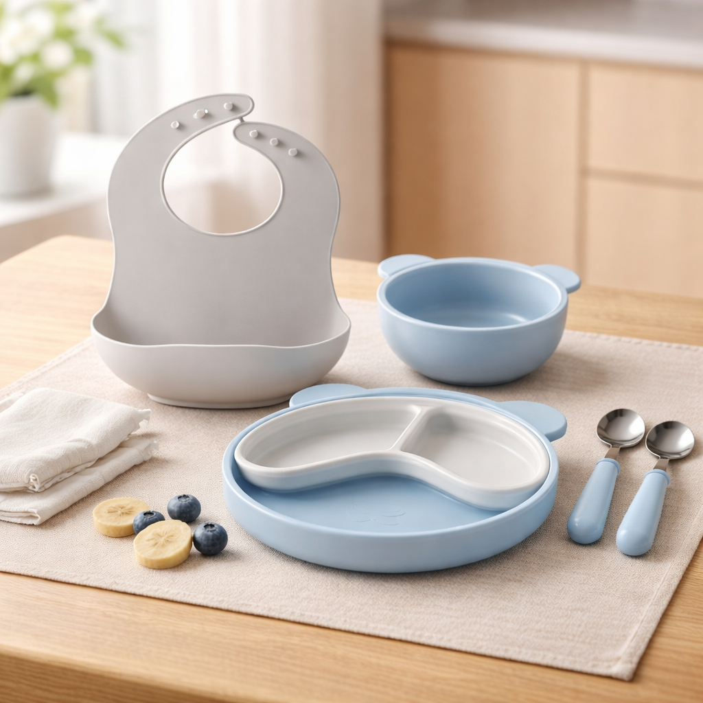 👉 Giggle Bubs,Toddler Grow-With-Me Feeding Set
