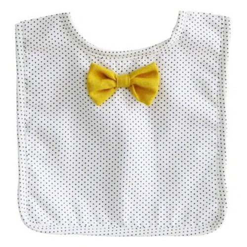 ALIMROSE Bow Tie Bib Navy Pinspot