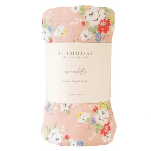 ALIMROSE Muslin Swaddle Vintage Rose