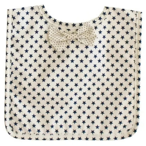 ALIMROSE Bow Tie Bib White Navy Star
