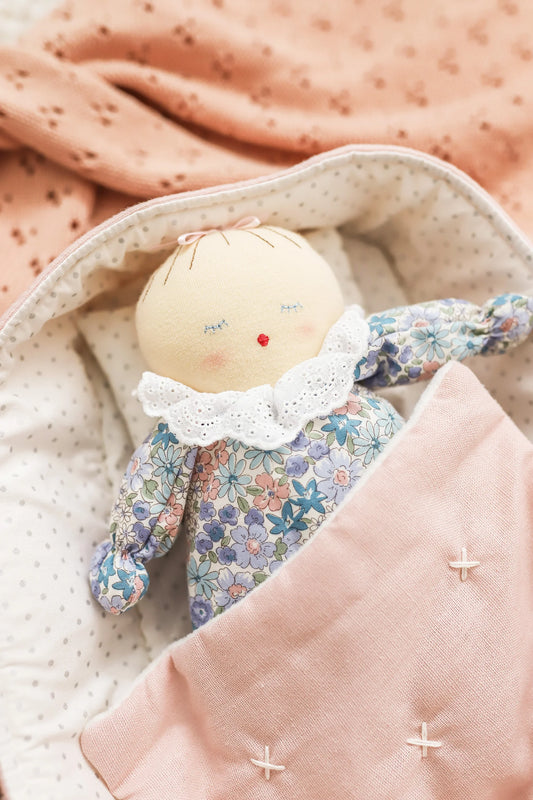 ALIMROSE, Asleep Awake Baby Doll 24cm Liberty Blue