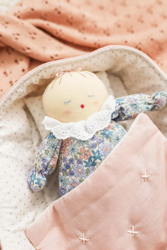 ALIMROSE, Asleep Awake Baby Doll 24cm Liberty Blue