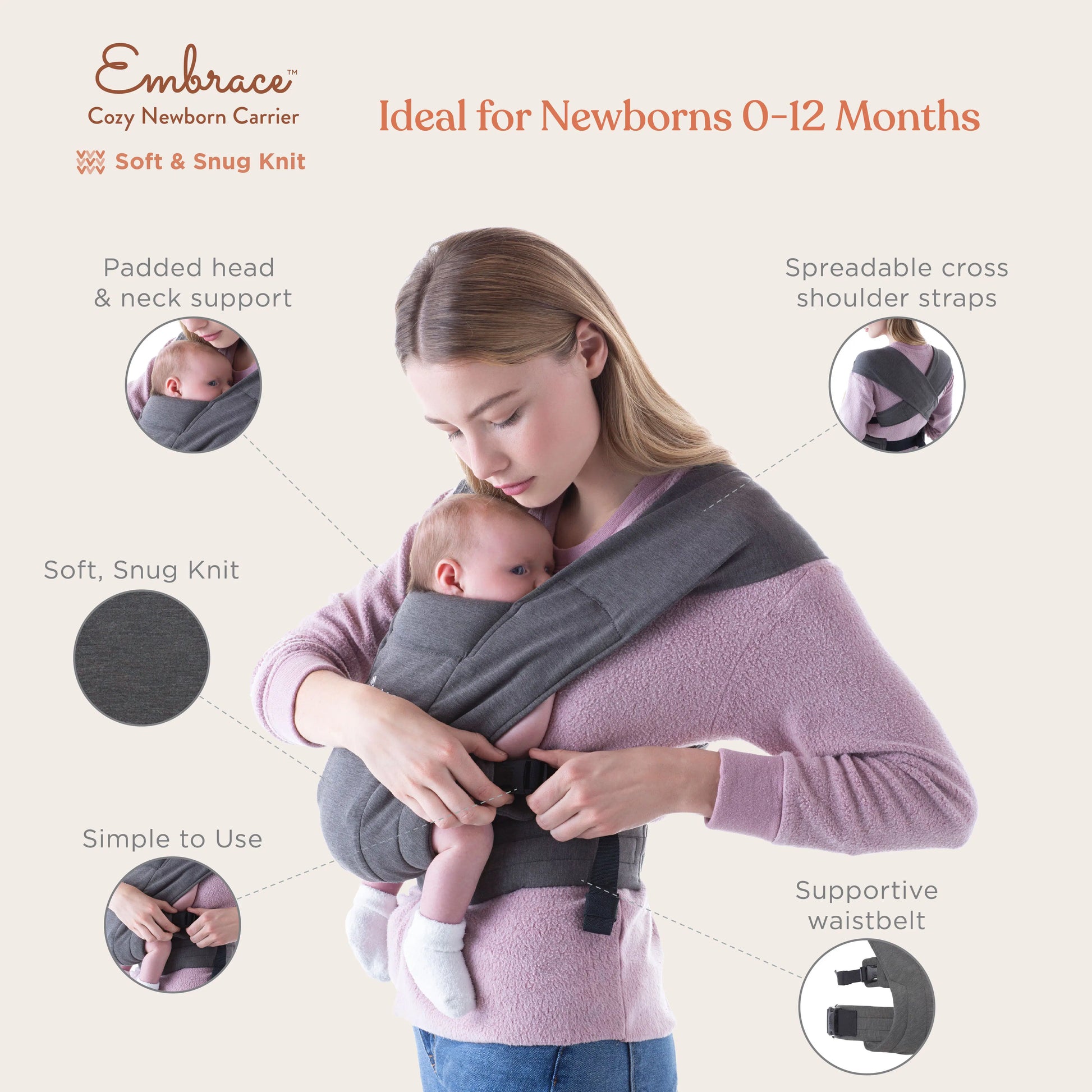 Ergobaby Embrace Newborn Carrier Cream