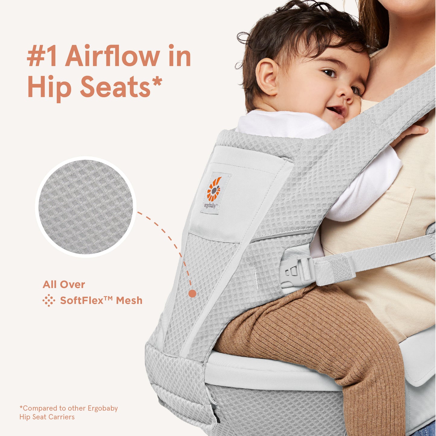 ERGOBABY ALTA HIP SEAT BABY CARRIER - MIDNIGHT BLUE
