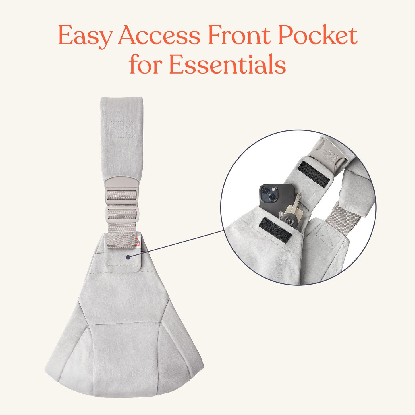 ERGOBABY UPSIE SLING CARRIER - PEARL GREY