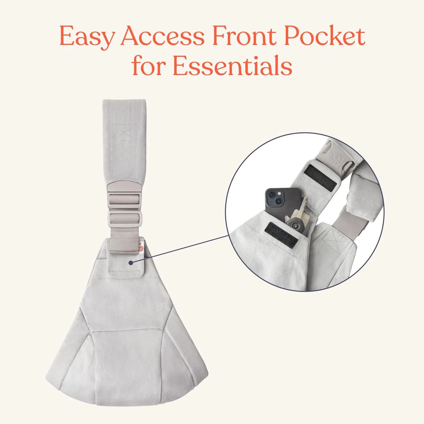 ERGOBABY UPSIE SLING CARRIER - PEARL GREY