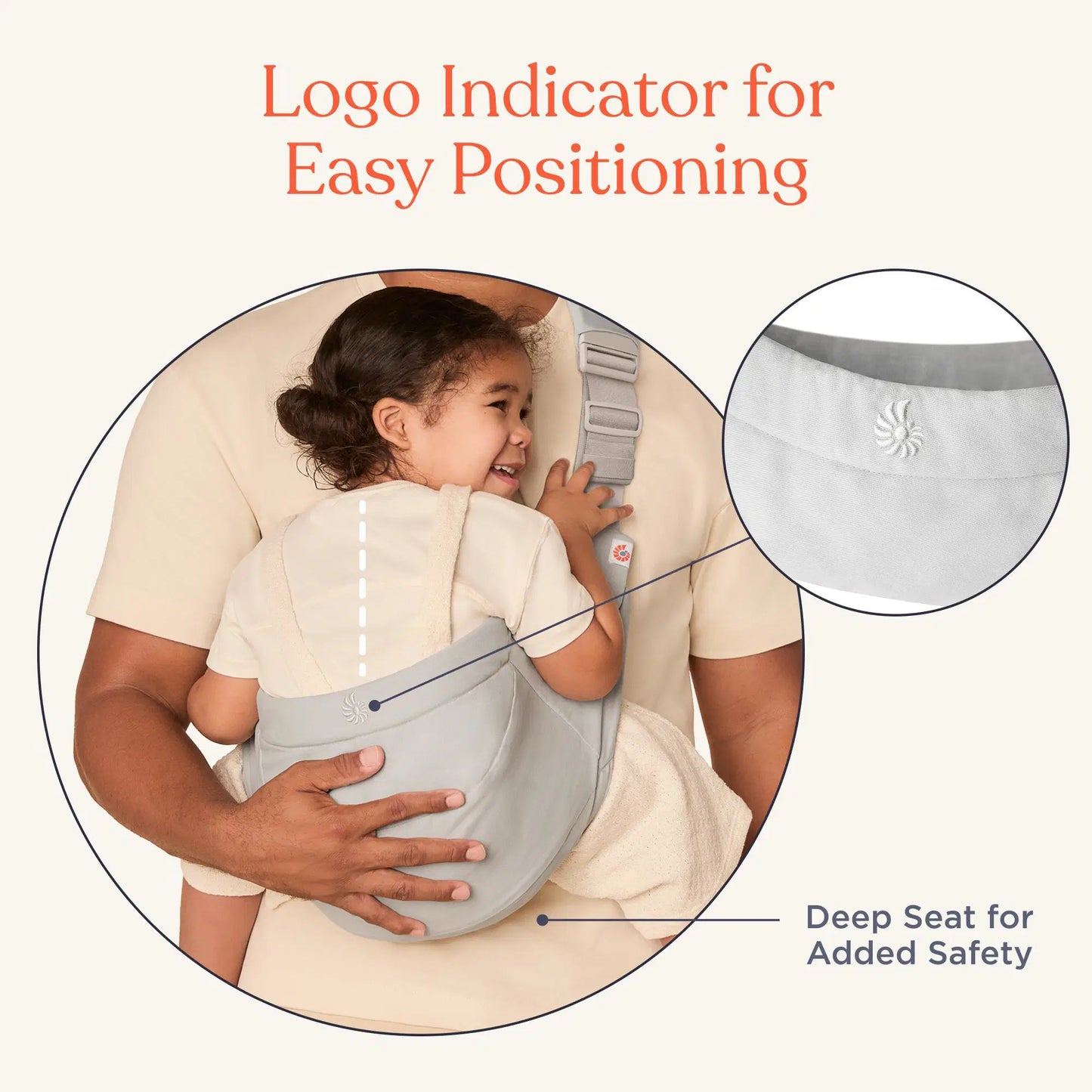 ERGOBABY UPSIE SLING CARRIER - PEARL GREY