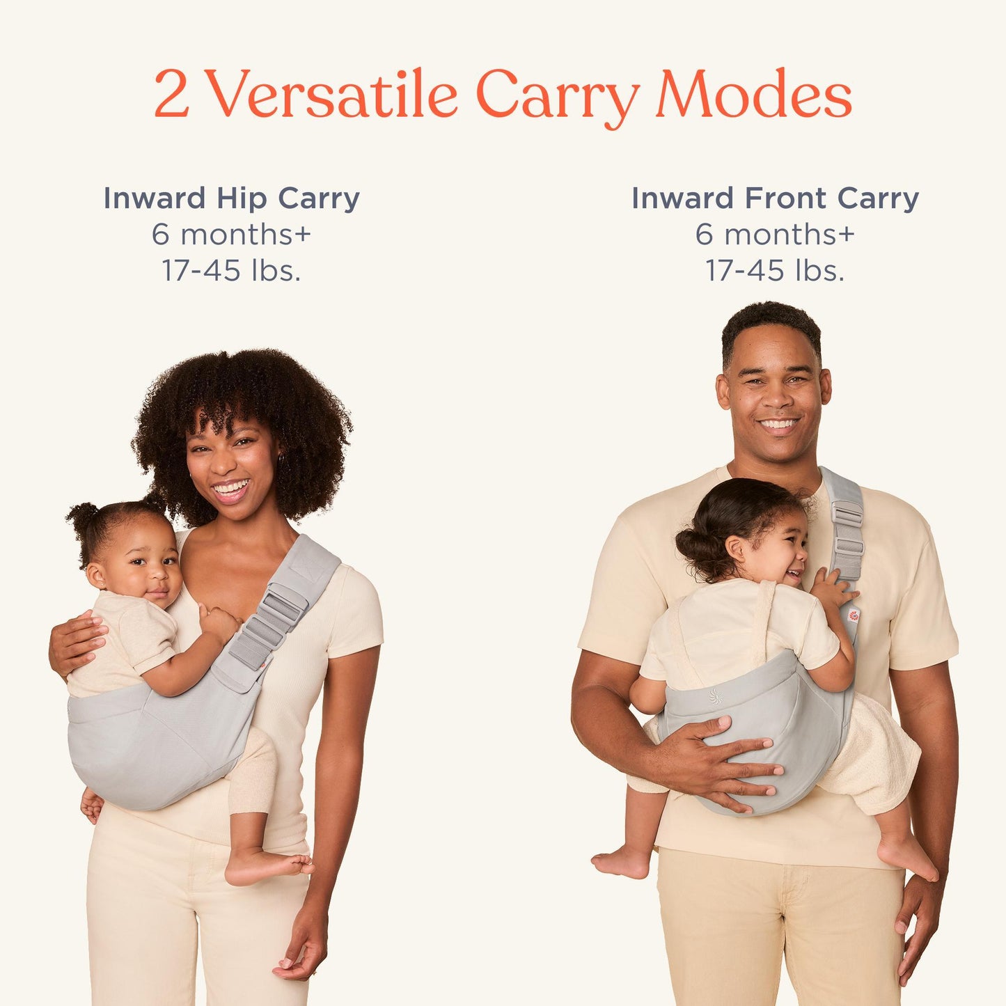 ERGOBABY UPSIE SLING CARRIER - PEARL GREY