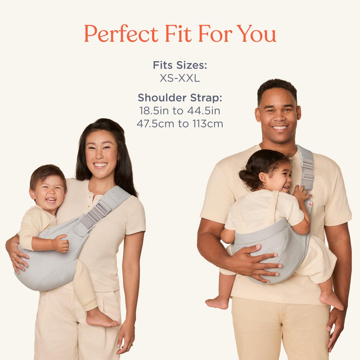 ERGOBABY UPSIE SLING CARRIER - PEARL GREY