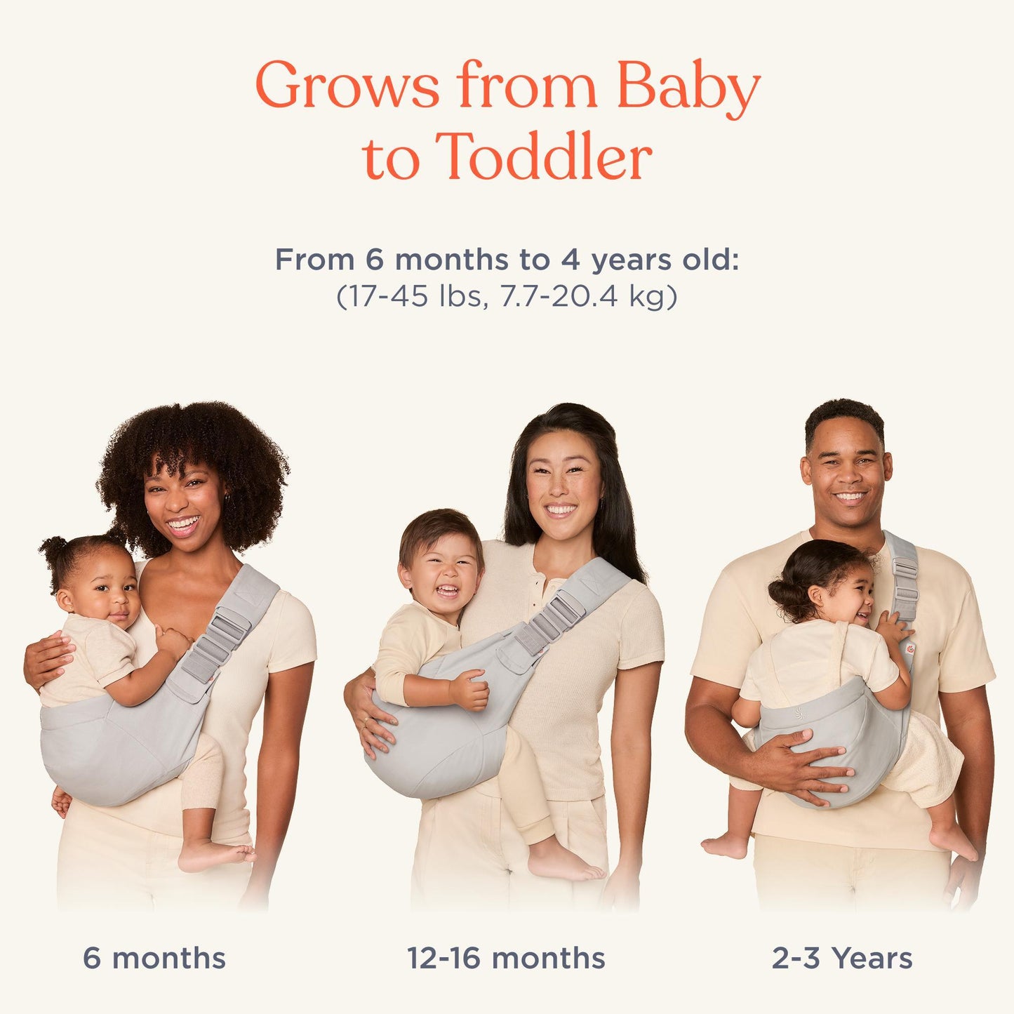 ERGOBABY UPSIE SLING CARRIER - PEARL GREY