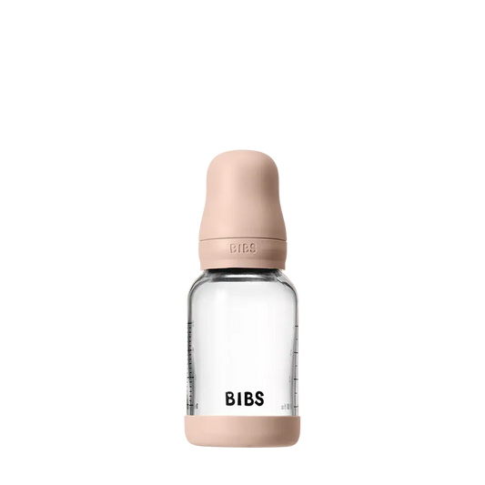 BIBS Glass Baby Bottle Complete Set Latex Blush