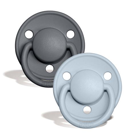 BIBS De Lux - Iron/Baby Blue - (2pk)