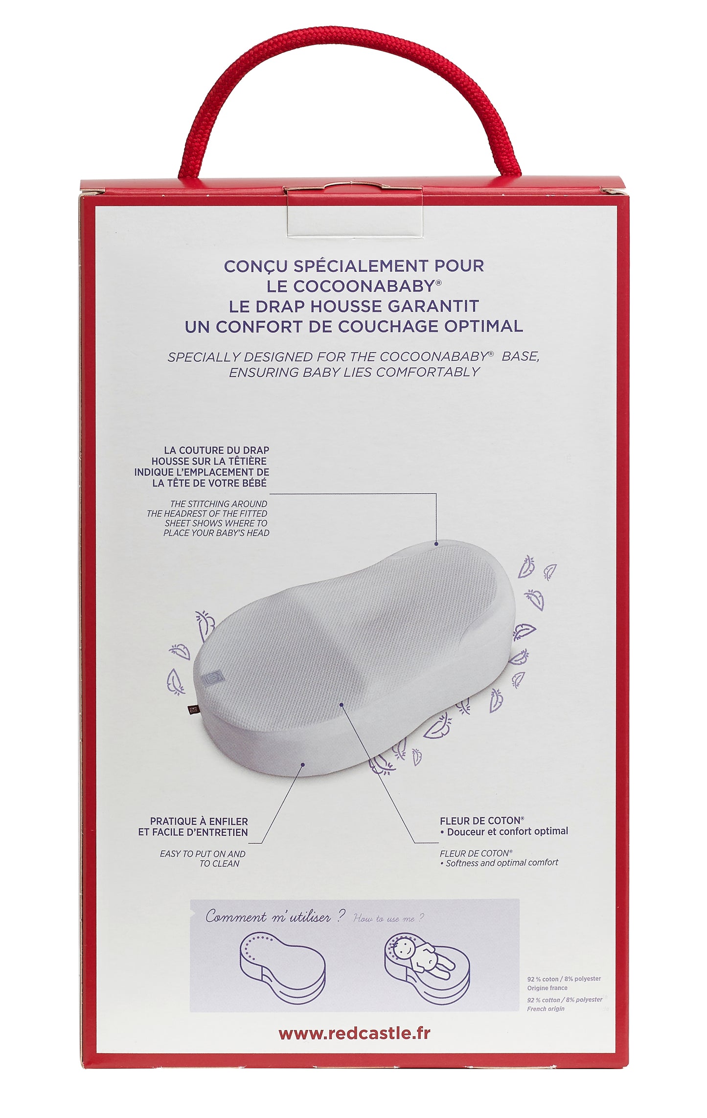 COCOONABABY NEST FITTED SHEET - WHITE