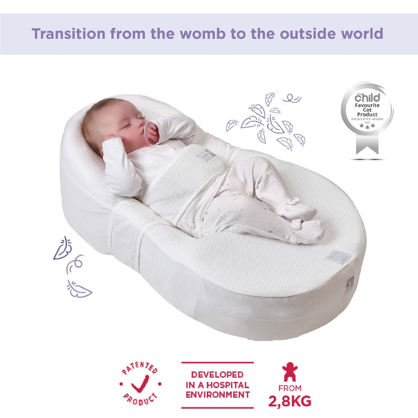 RED CASTLE, COCOONABABY NEST - WHITE