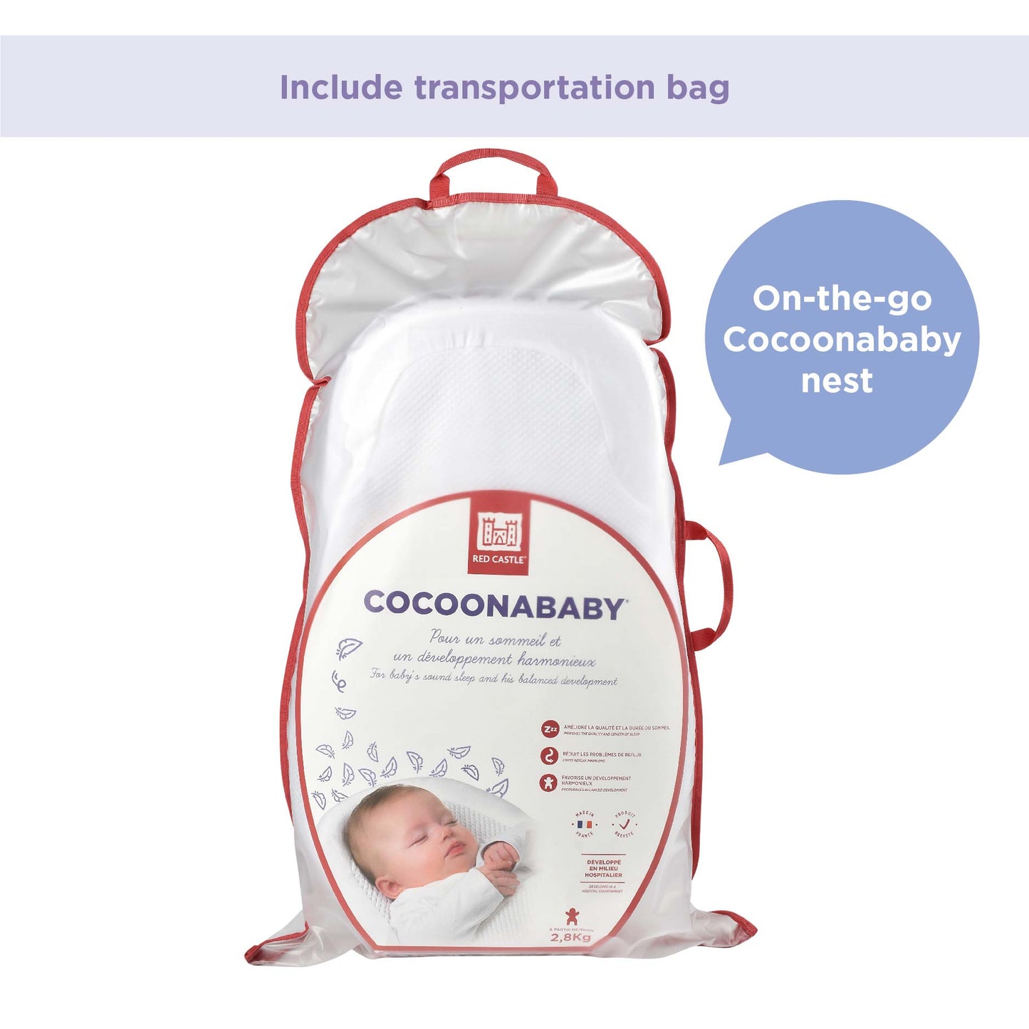 RED CASTLE, COCOONABABY NEST - WHITE