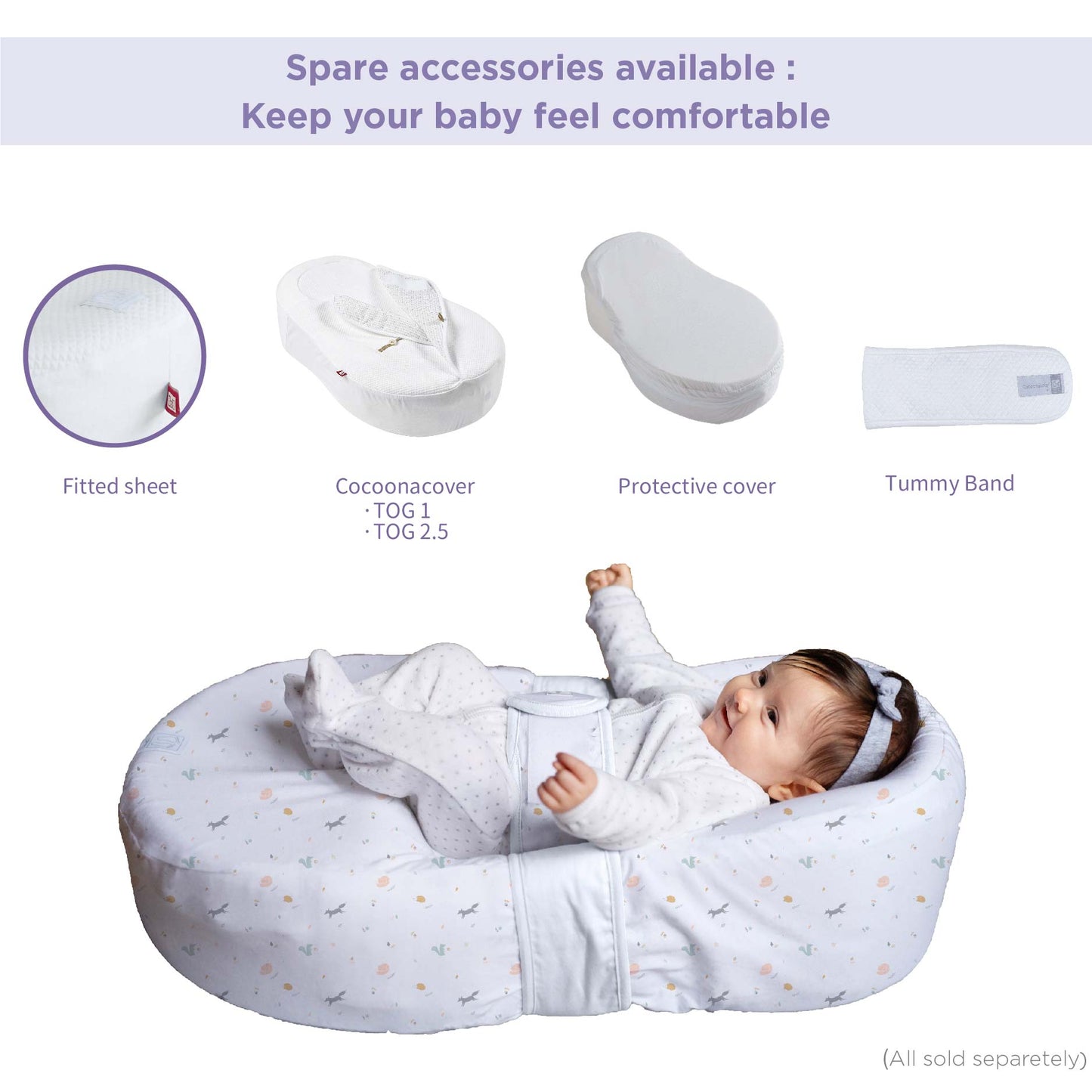 RED CASTLE, COCOONABABY NEST - WHITE