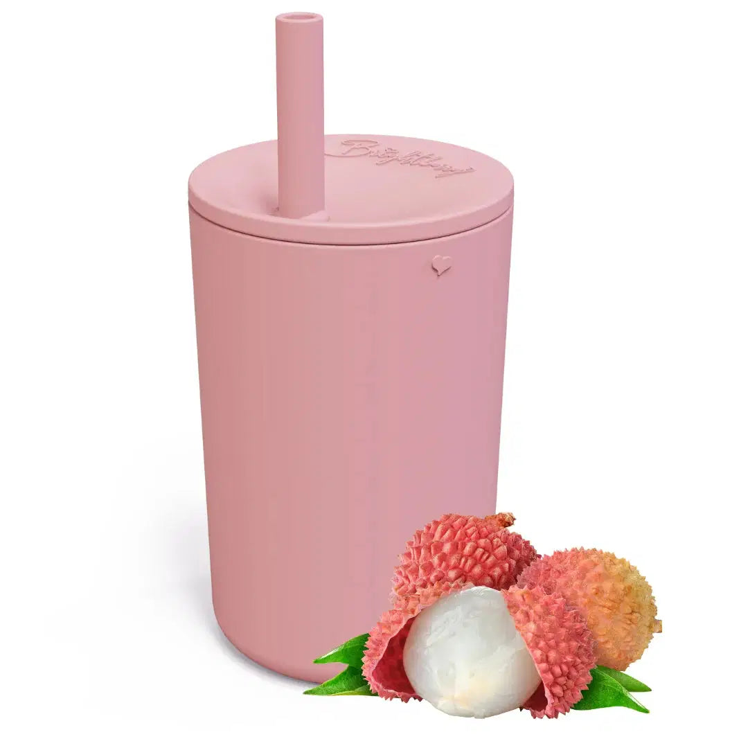 Bright Berry Kids Smoothie Cup with Straw Secure Lid