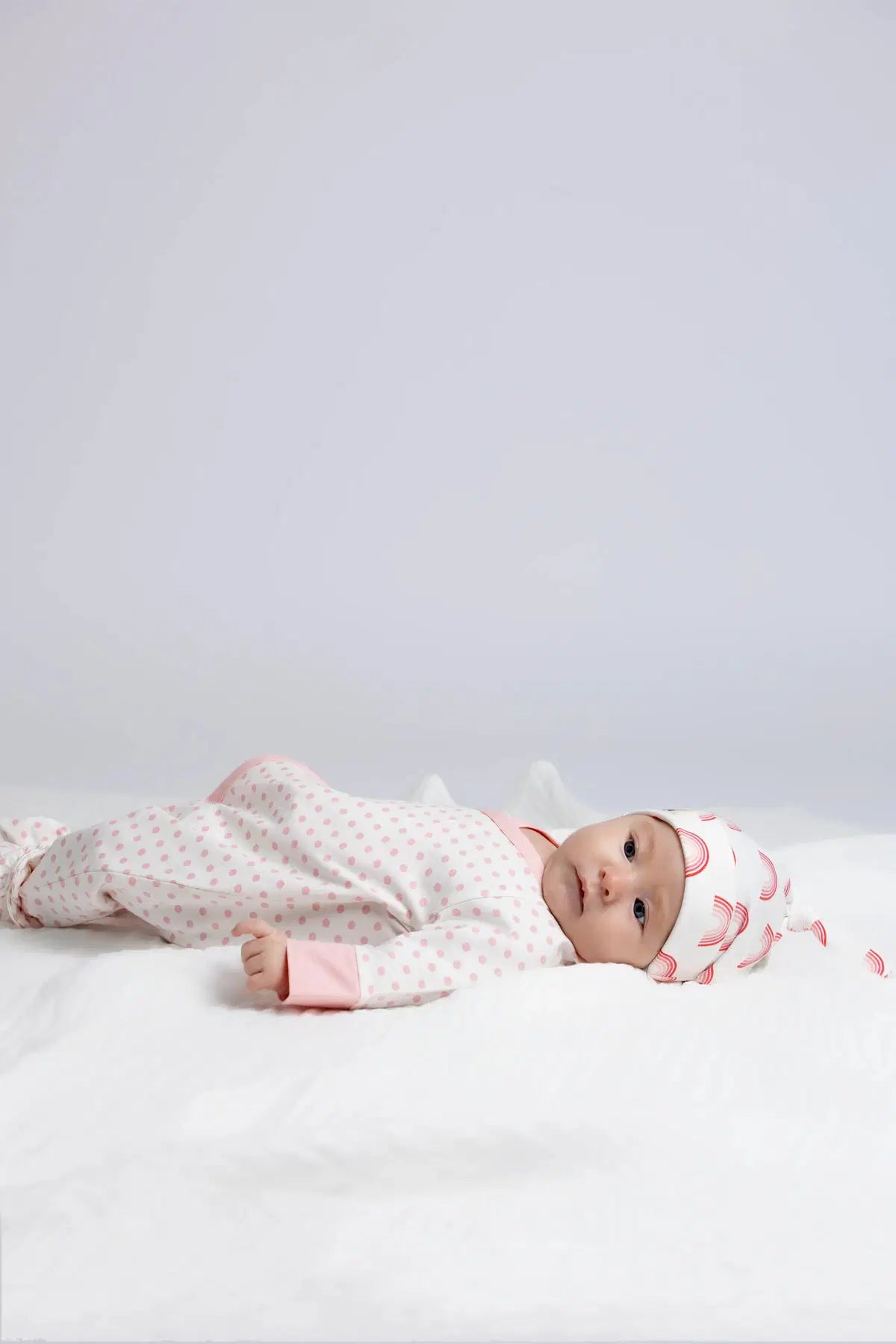 Monica + Andy Kimono Tie One Piece Light Pink Polka Dots