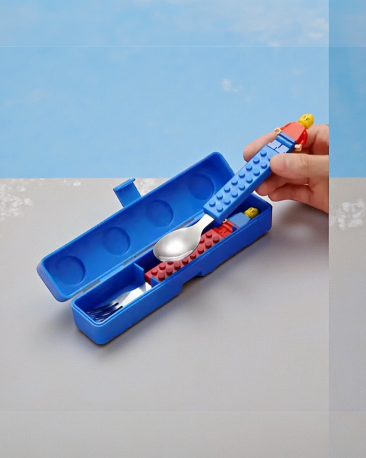 🧱 Giggle Bubs™ Brick Buddy Kids Cutlery Set