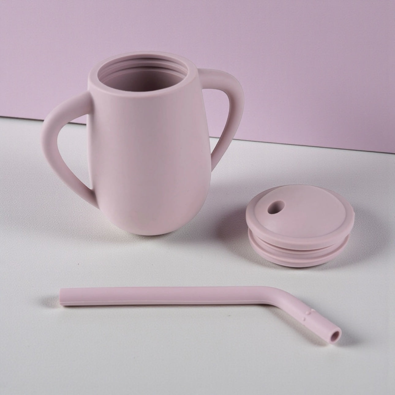 Giggle Bubs EasySip Silicone Straw Cup – Toddler Training Cup with Handles