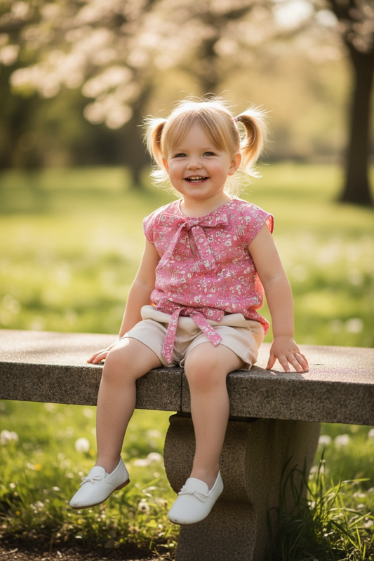 Giggle Bubs, Baby Girl Sleeveless Vest and Short Set