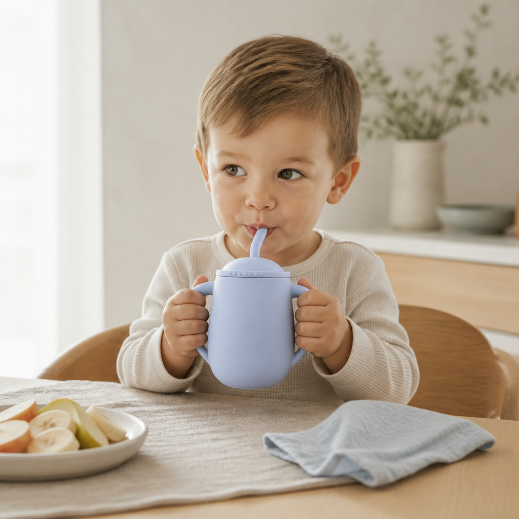 Giggle Bubs, EasySip Toddler Silicone Straw Cup