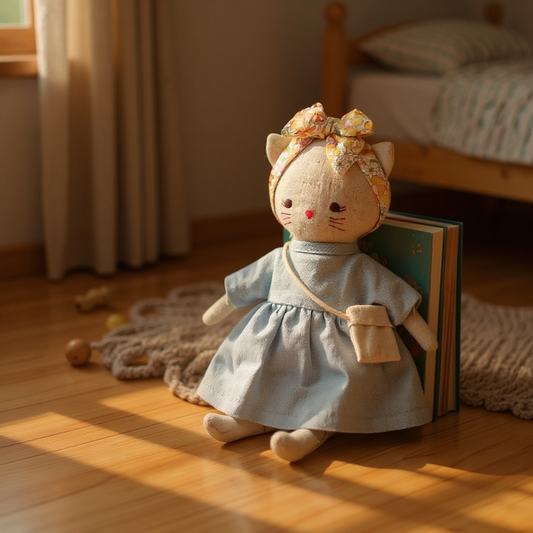 Mini Lilly Kitty Grey Linen
