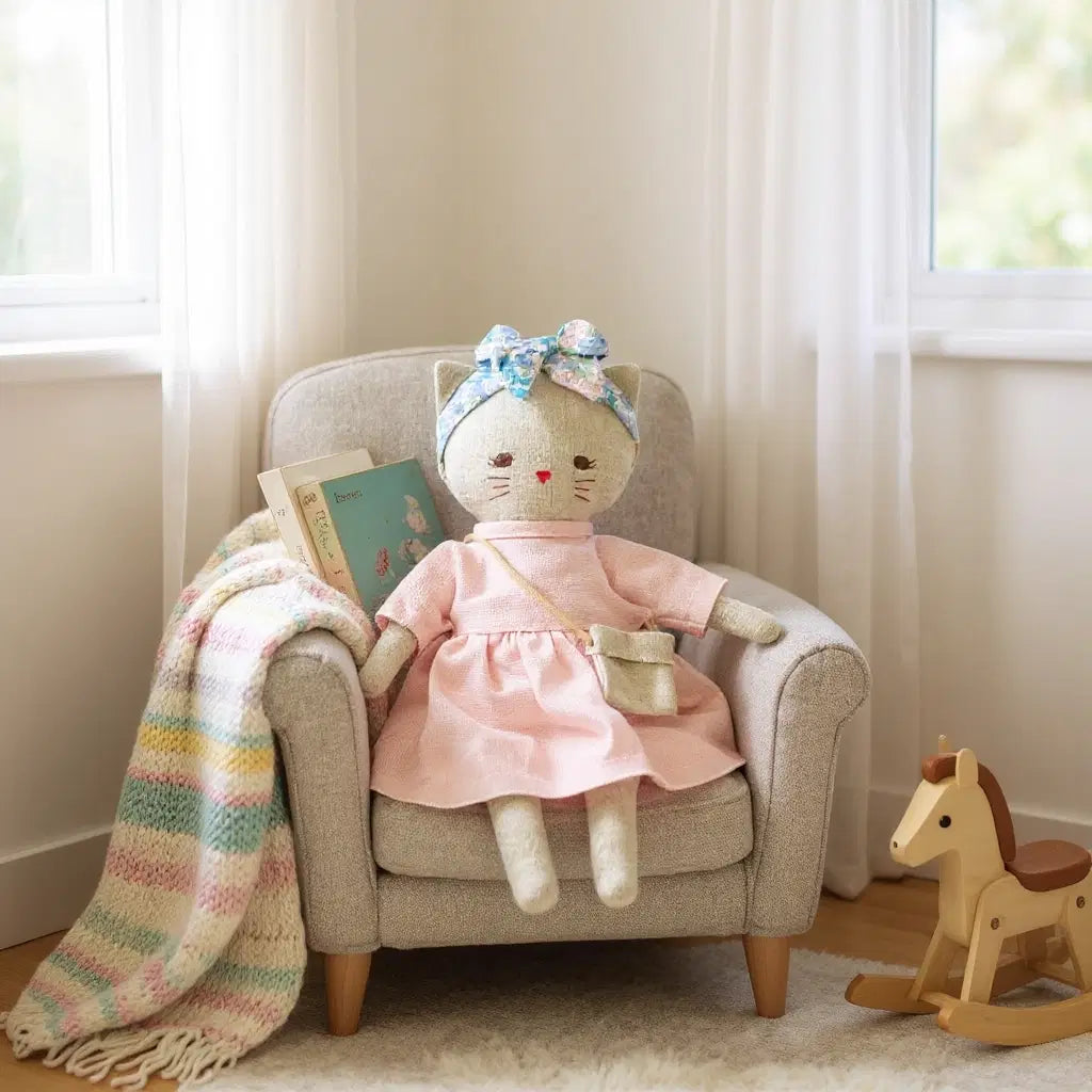 Mini Lilly Kitty Pink Linen
