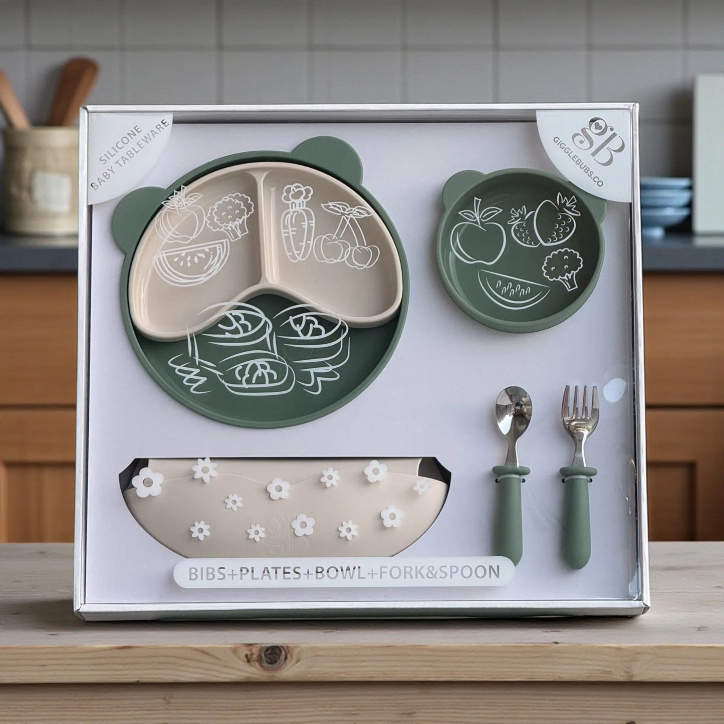 Giggle Bubs,Toddler Grow-With-Me Feeding Set